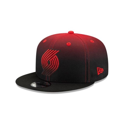 Portland Trail Blazers Gorra | New Era NBA Back Half 9fifty Snapback Cap Mexico - Negros